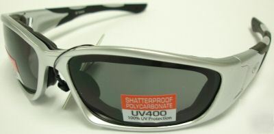 Connection riding sunglasses silver frame smoke, harley