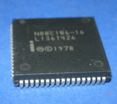 Cpu N80C186-16 intel processor vintage plcc