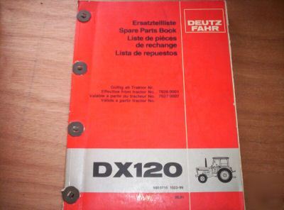 Deutz-fahr dx 120 tractor spare parts manual