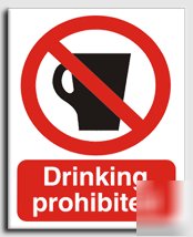 Drinking prohibited sign-adh.vinyl-300X400MM(pr-026-am)