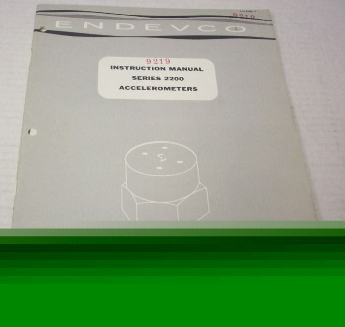 Endevco 2200 accelerometers operating manual - $5 ship 
