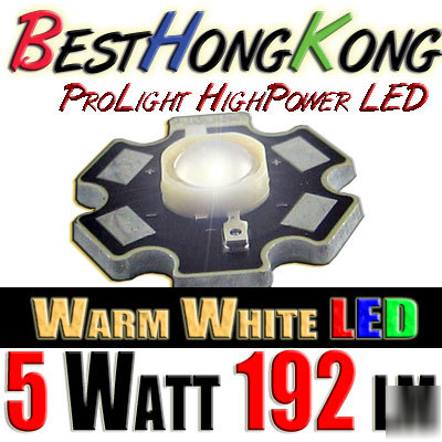 High power led set of 10 prolight 5W warm white 192LM