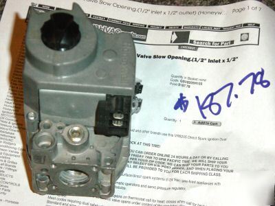 Honeywell VR8205M2450 direct spark ignition gas valve