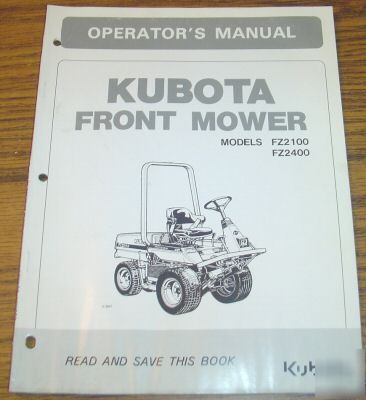 Kubota FZ2100 & FZ2400 front mower operator's manual
