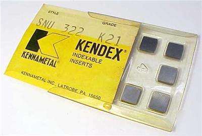 Lot of 10 kennametal carbide inserts snu 322 square K21