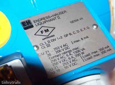 New endress hauser liquiphant ii level limit switch xp - 