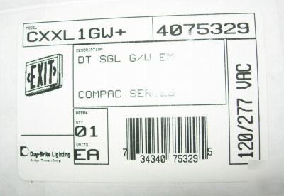 New in box mcphilben compac cxx series exit sign green