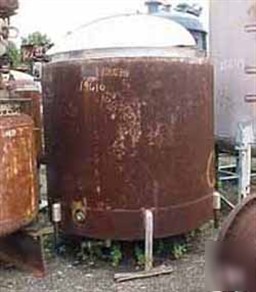 Used: metal glass products (sani-tank) mix tank, 835 ga