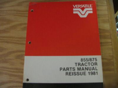 Versatile 855 875 tractor parts manual