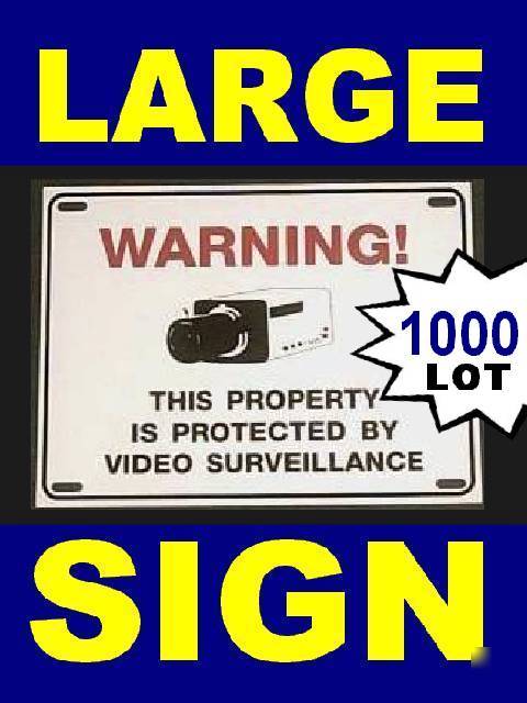 Wholesale security cctv camera system warning sign lot