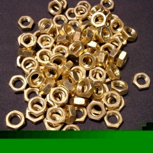 100 pieces solid brass hex nuts 3/8-16 inch upholstery