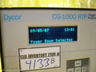 Ametek dycor CG1000 rtp oxygen analyzer