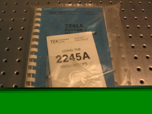 G30887 tektronix 2245A operator's manual & ref. guide