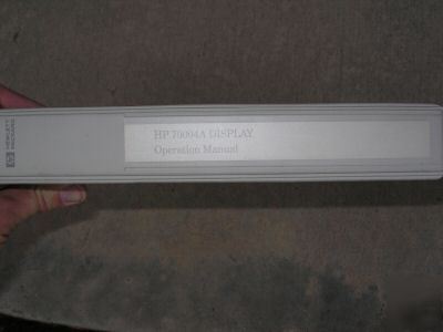 Hp 70004A color display operations manual