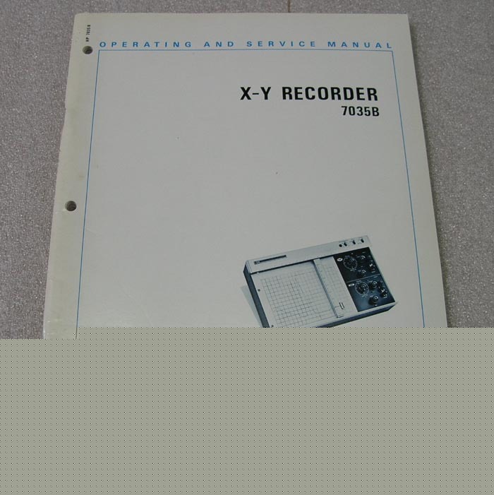 Hp 7035B x-y recorder operating & service manual []
