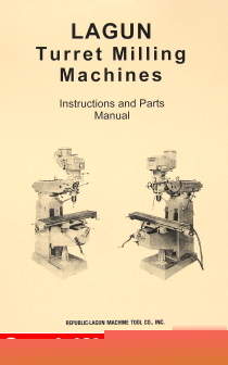 Lagun ftv-2 & ft-1 turret vertical mill op/parts manual