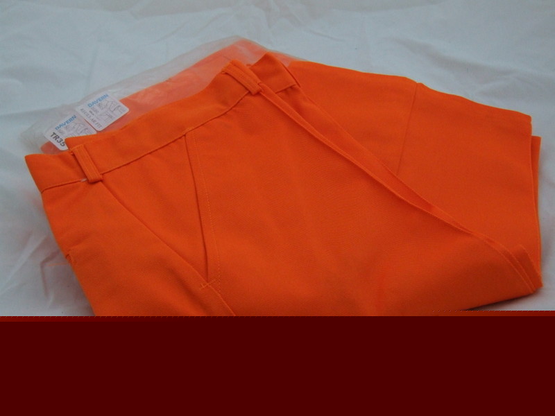 Orange hi-vis work trousers - ppe - quality-be seen