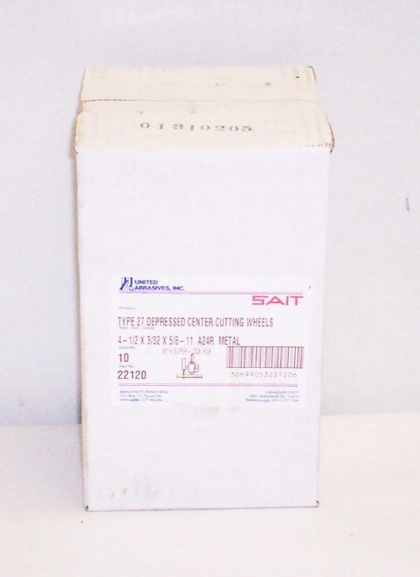 Sait 22120 general purpose aluminum oxide cutting wheel