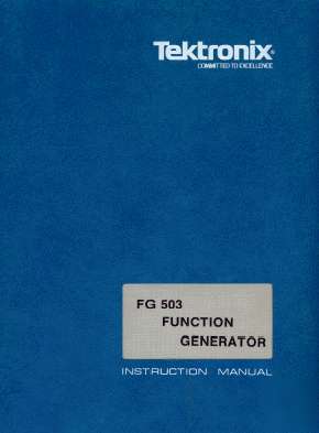 Tek FG503 svc/ops manual in dual resolutions