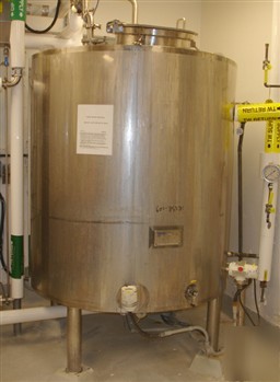 Used: adm stainless inc kettle, 528 gallon, model cv, s