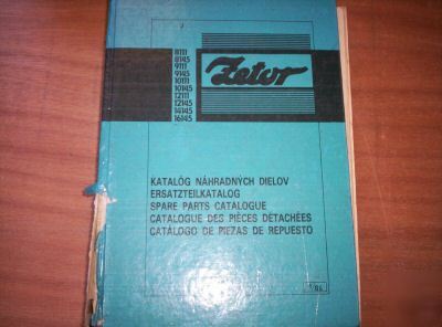 Zetor 8111 to 16145 tractor parts catalogue