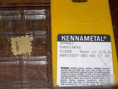 1 kennametal cutting inserts SNMW63 SNMN1904S KC850