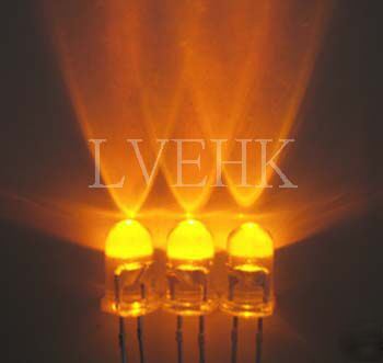 1000P superbright 5MM amber led lamp 10,000MCD+resistor