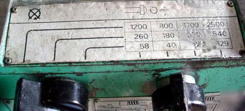 13X25 harrison engine lathe,3 hp,2500 rpm,taper,follow 