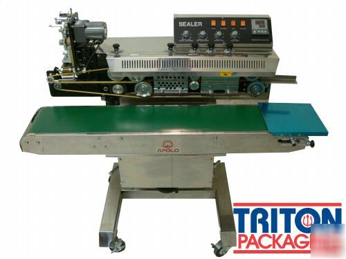 Apolo S1000 - continuous horizontal band sealer +coder 