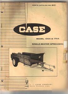 1964 case parts catalog- single beater spreaders