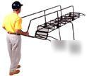 6 step fold-n-store rolling steel ladder by ballymore