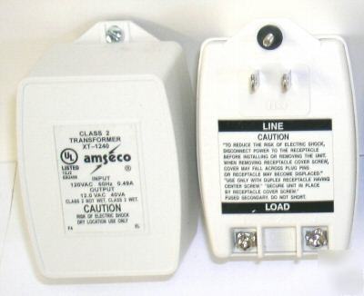 Amseco xt-1240 120VAC 60HZ class 2 transformer 12.0VAC