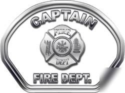 Fire helmet face decal 49 reflective captain white