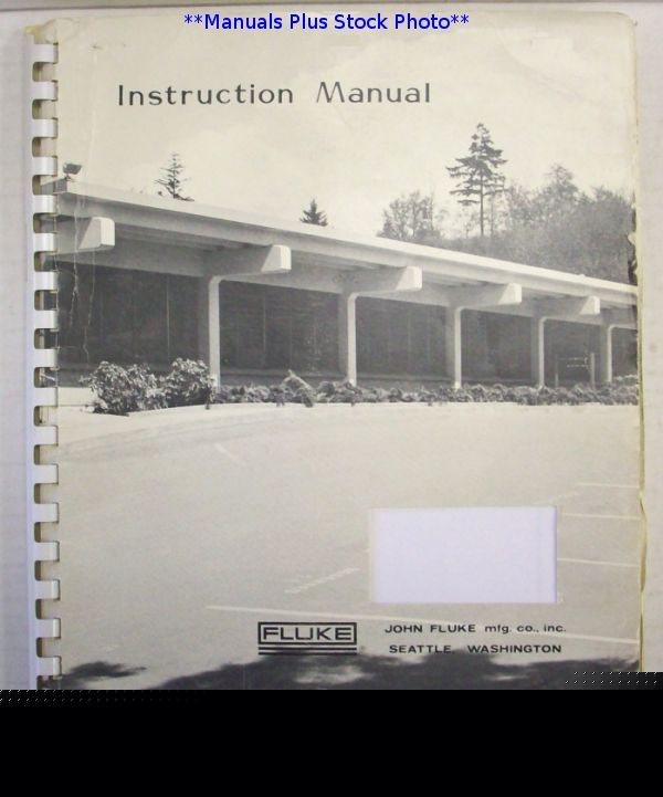 Fluke 80B op/service manual - $5 shipping 