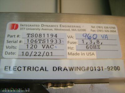 Ide integrated dynamics 300MM interface TS081194