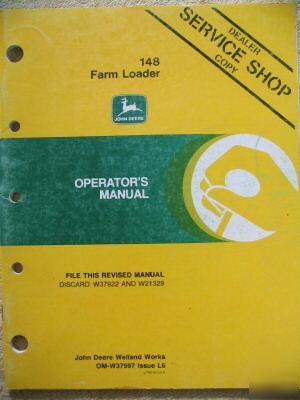 John deere 148 loader 4050 4230 4240 4250 4320 4430 ops