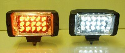 Led strobe warning emergency light kit amber/amber