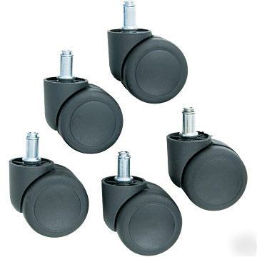 Soft rubber caster wheel for any hard wood tile floor 