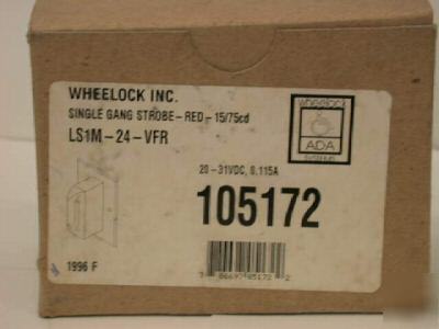 Wheelock inc. LS1M-24-vfr fire alarm single gang strobe