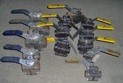 1 lot flow contol 3PC sw ball valves 14PCS