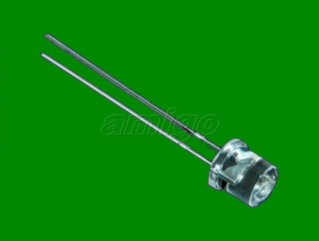100X 3MM green flat top wide angle led free resistors