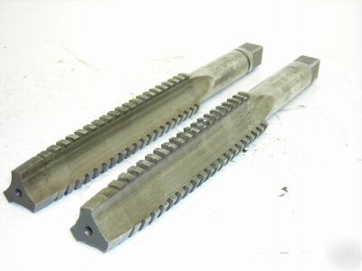 2 used acme taps 1-1/8 - 4 left hand bath co. hs