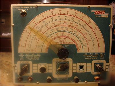 Eico tv-fm sweep signal generator tester model 360