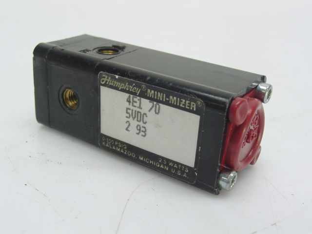 Humphrey 4E1 70 5VDC solenoid valve 0-100 psig 2.5 watt