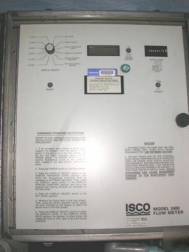 Isco ultrasonic flow meter model 2400 