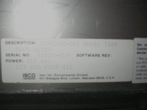 Isco ultrasonic flow meter model 2400 