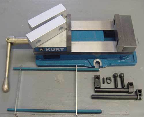 Kurt D688 vise, kurt alum soft jaws, workstop, keeper
