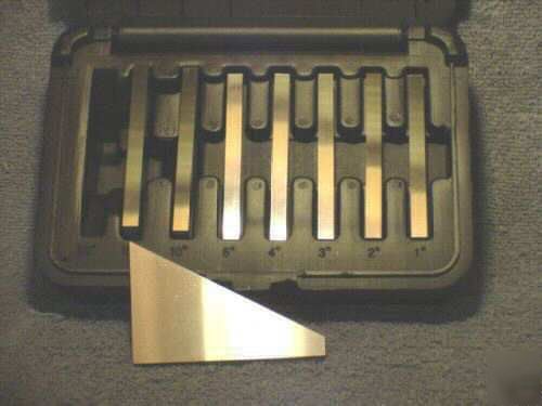 New 1 ea 6 pr 1/8 x 6 parallels set & 8PC. angle blocks