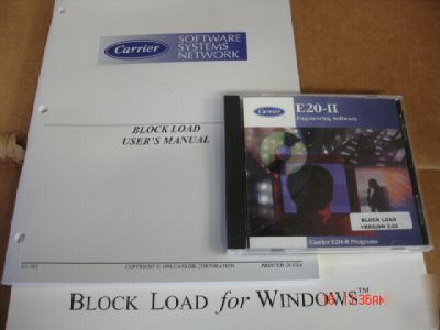 New block load for windows E20-ii hvac system designer 