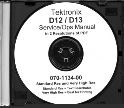 Tek D12 / D13 manual 2 resolutions A3 +A4 +text search